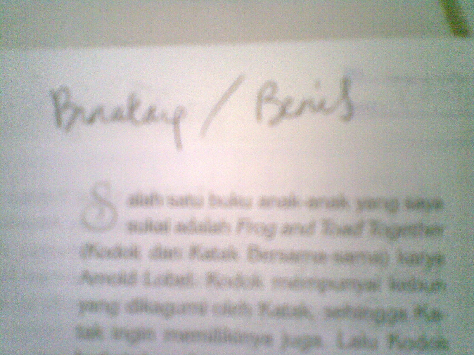 beri judul lebih dari satu jika tulisan memuat beberapa hal