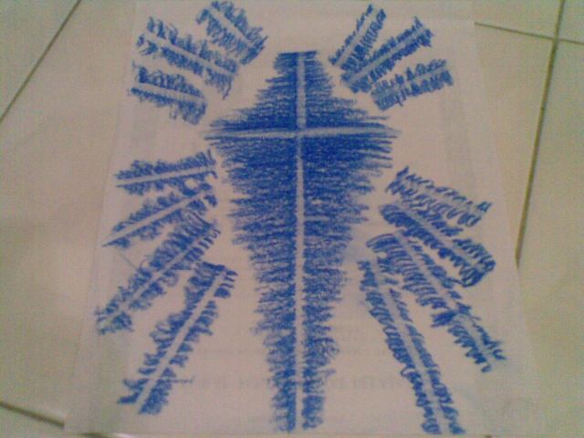 Membuat sinar pancaran dengan cara memutar kertas Membuat sinar pancaran dengan cara memutar kertas