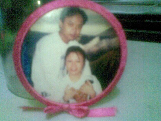 photo kenangan bulan madu, dari bingkai buatan sendiri