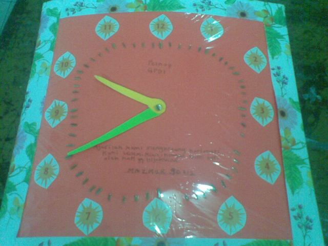 JAM BUATAN SENDIRI (Karya Kak Lily)