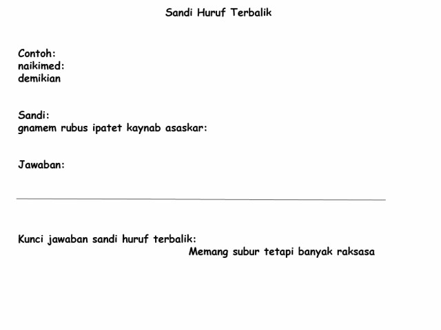 Sandi huruf terbalik