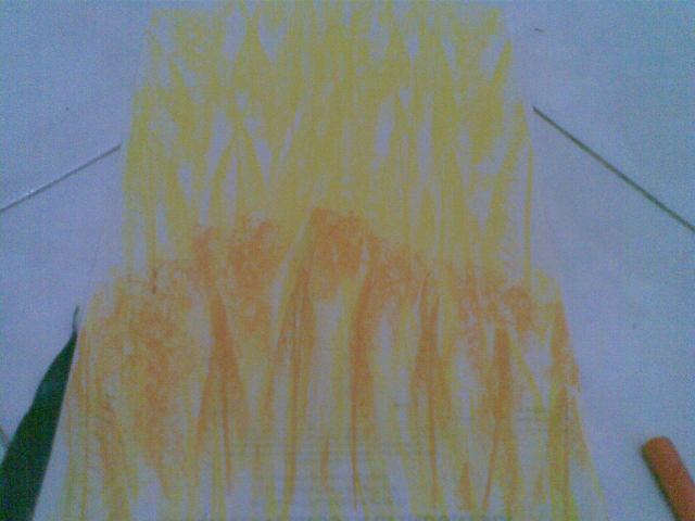 Ubah posisi daun dan ulangi dr bawah untk warna ke dua