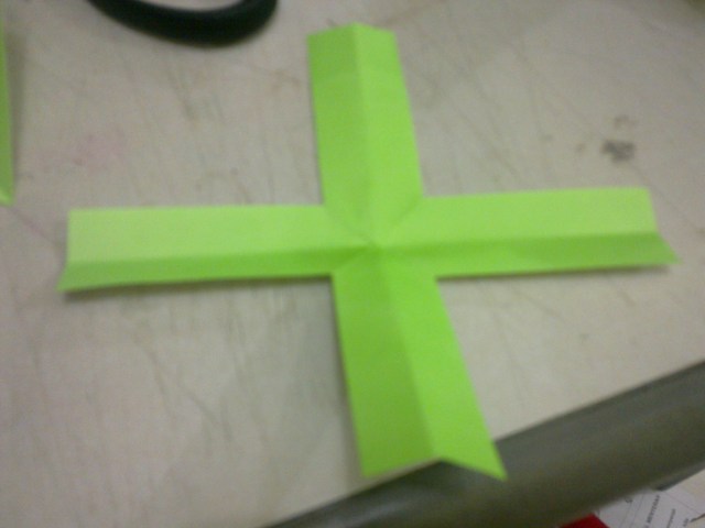 HASIL GUNTINGAN MENGHASILKAN GAMBAR TANDA PLUS / TANDA TAMBAH