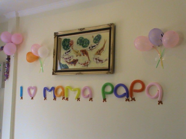 DEKORASI BALON BUAH KARYA IBU ADOLPHINE GBI HATI BAPA , KENDARI