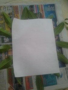 taruh kertas di atasnya